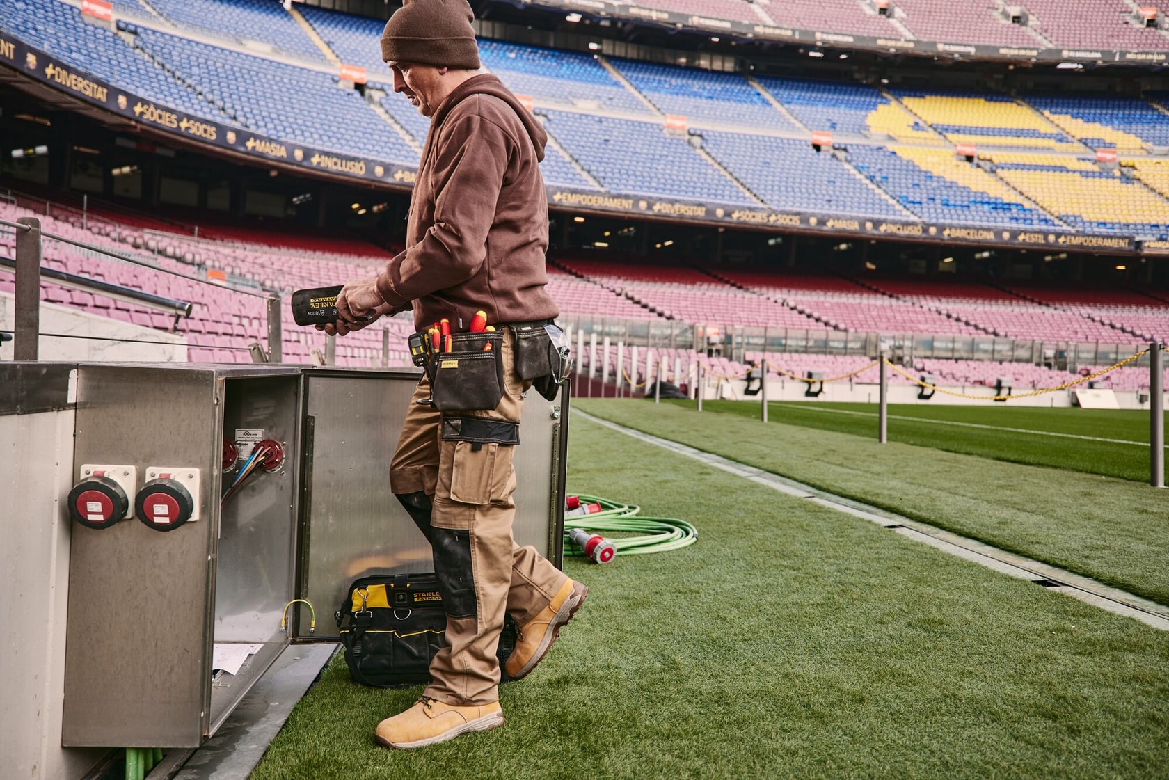 STANLEY Leather Double Nail Pocket Pouch 